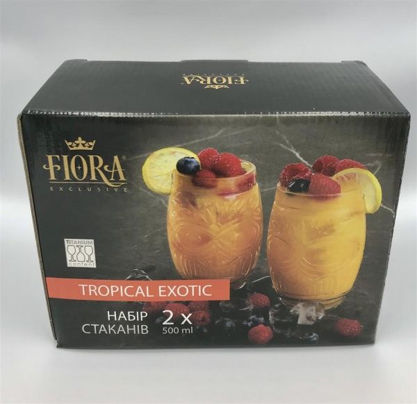 Набор стаканов Экзотик 500 мл 2 шт. UP! (Underprice) 