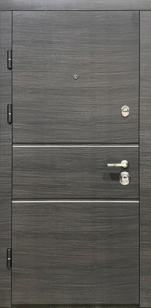 Дверь входная Министерство дверей ФЛАГМАН венге серый горизонт 2050х860 мм правая