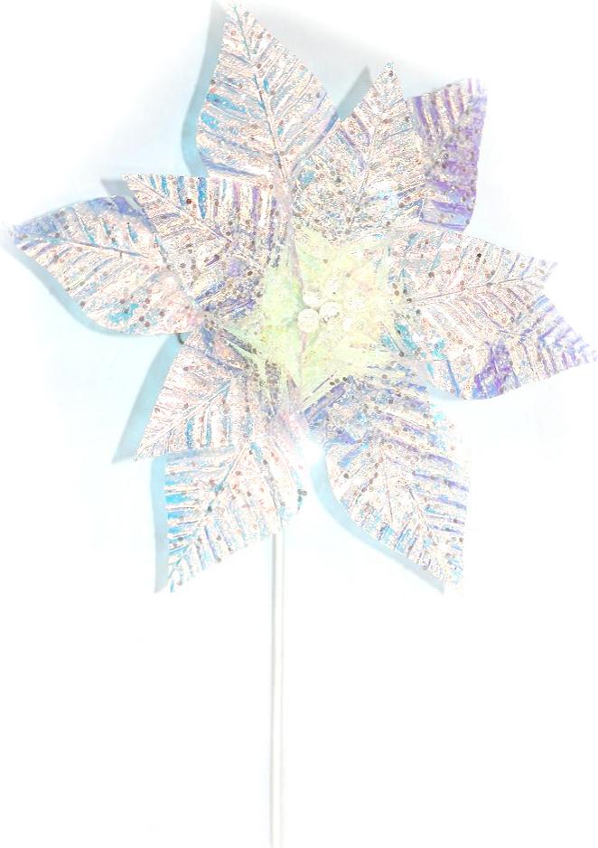 Квітка декоративна пуансетія перелив 31 x 30 см білий