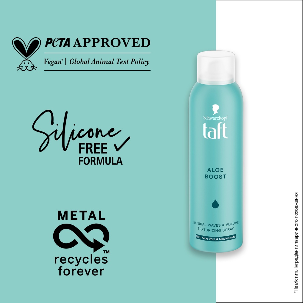 Спрей для волос TAFT текстурующий Aloe Boost 150 мл