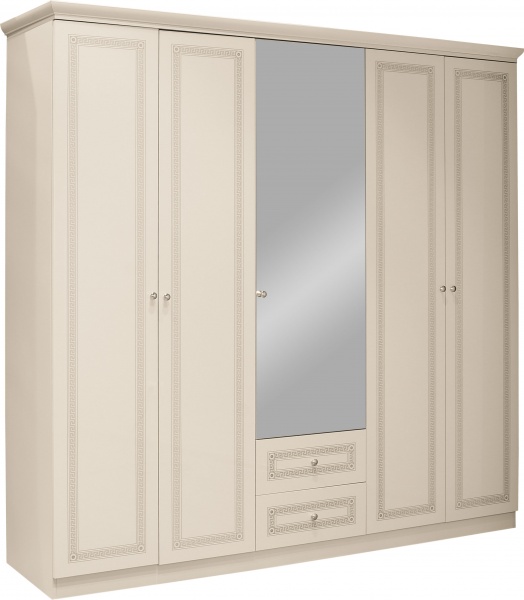 Шкаф Embawood Стелла 5-дверный кремовый 