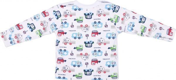 Пижама для мальчиков Фламинго р.80 белый 