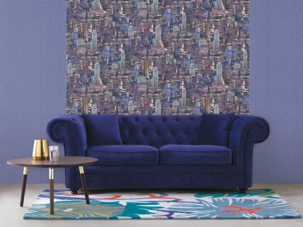 Шпалери вінілові гарячого тиснення Слов'янські шпалери Elegance Мегаполіс 2 2343-10 1,06x10,05 м 