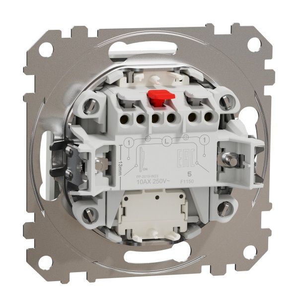 Вимикач двоклавішний Schneider Electric Sedna Design з підсвіткою 10 А 250В білий SDD111105L