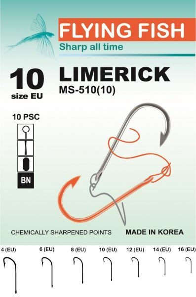 Крючок Flying Fish Limerick №10 10 шт. MS-510(10)