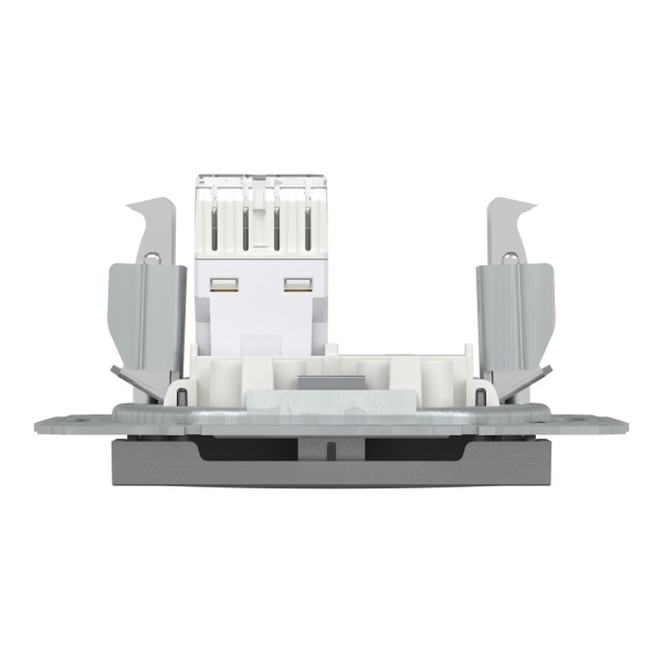 Розетка комп’ютерна Schneider Electric Asfora IP20 сталь EPH4300162