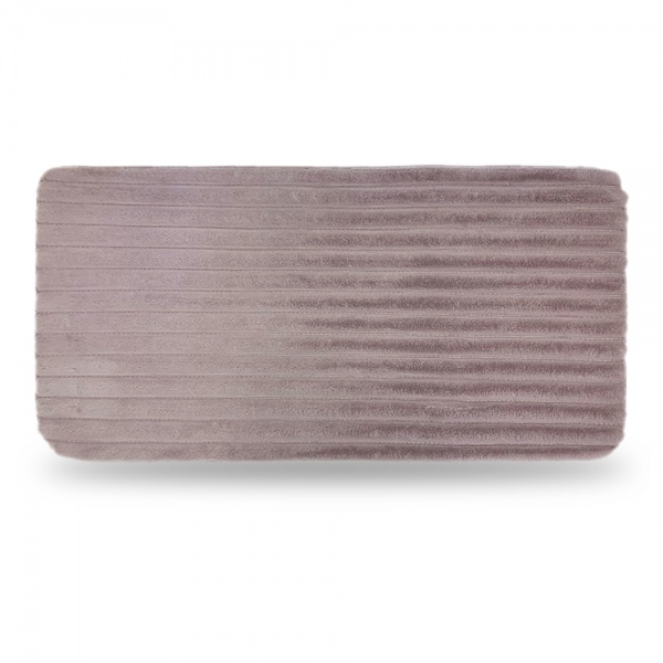 Коврик для ванной комнаты Dariana Эко-мех Страйп 60х120 см пастельно-розовый