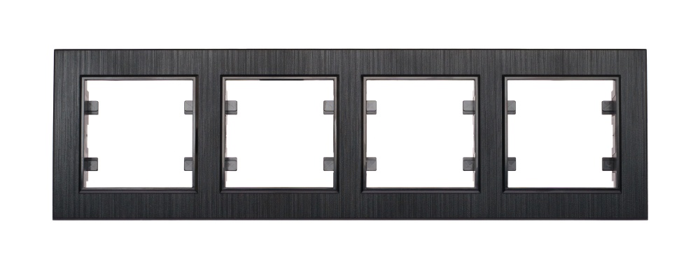 Рамка четырехместная Makel Karea Line горизонтальная черный 86111704