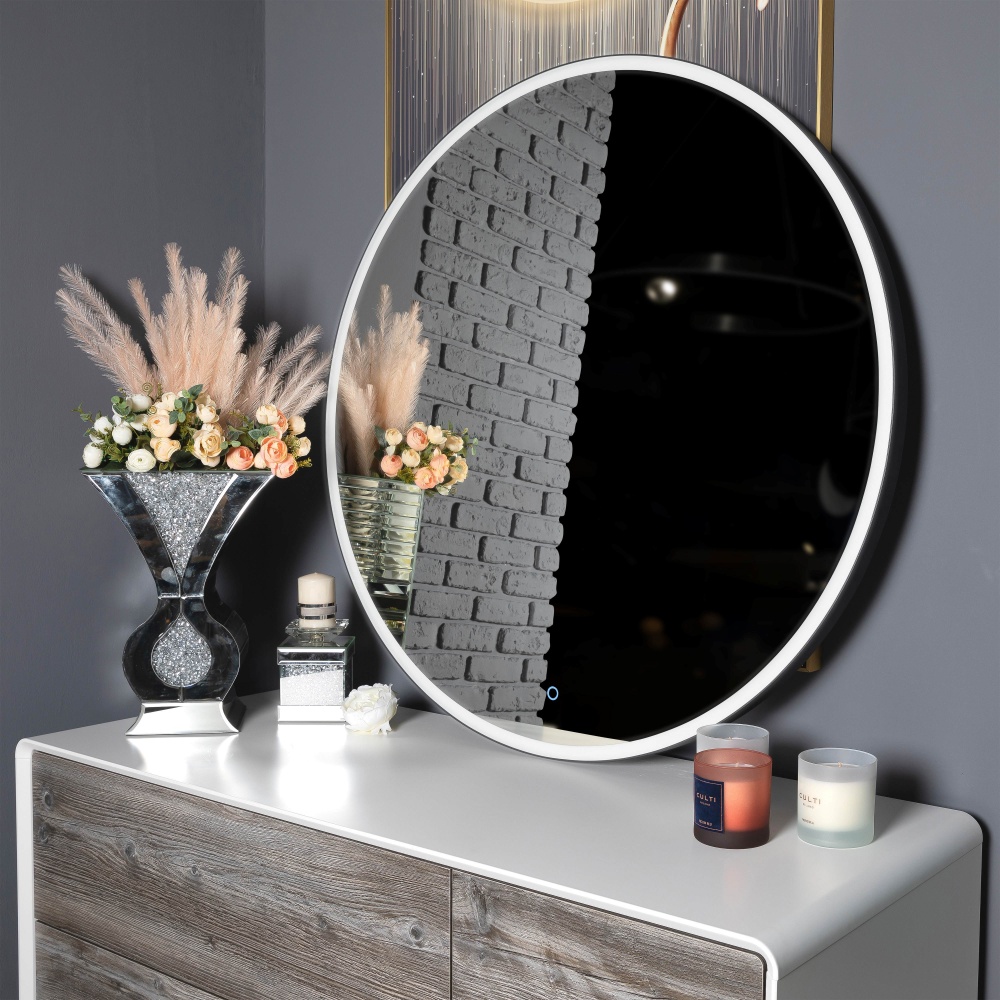 Зеркало со встроенной подсветкой Aqua Rodos Lorenzo black D-70 sensor