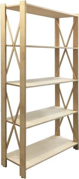 Этажерка LEVOR Wood Прованс 5-уровневая 1550x780x400 мм береза
