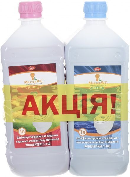 Набір MasterWC Rinse 1 л + MasterWC Blue 1 л (1491)
