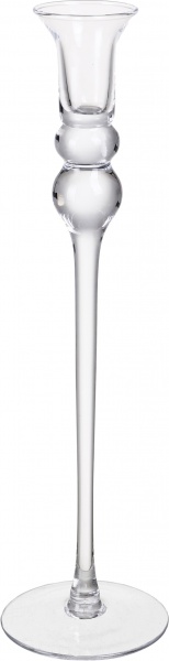 Подсвечник стеклянный h36 d10 Wrzesniak Glassworks