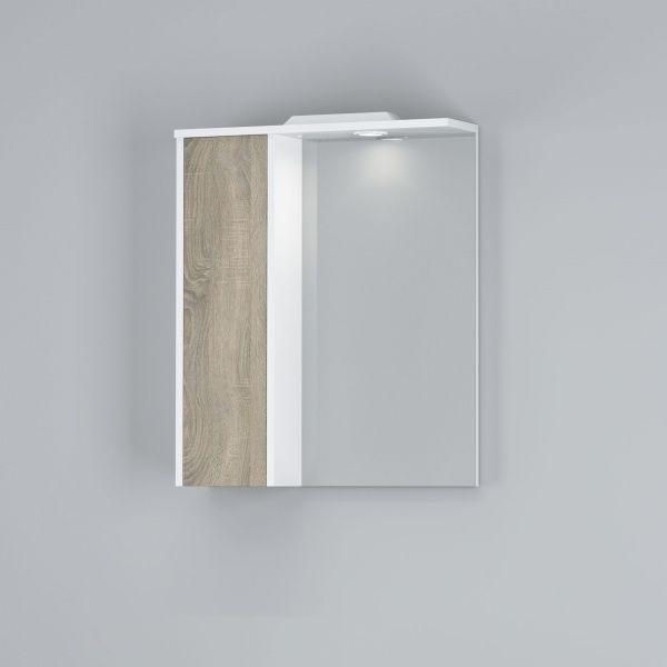 Дзеркало з шафкою AM.PM M91MPR0601WF38 GEM S права 60 см білий/дерево 