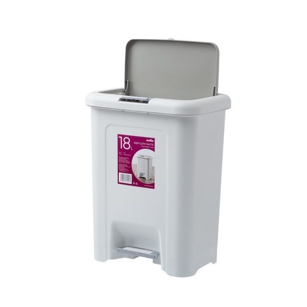 Ведро MVM BIN-03 серый 18 л серый BIN-03 18L Grey