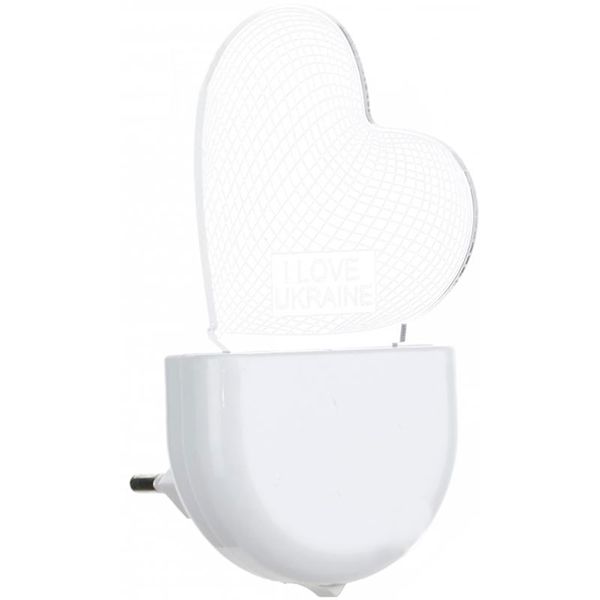 Ночник Aukes I love Ukraine 3D LED RGB 0.5 Вт белый 