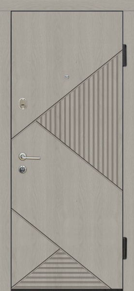 Дверь входная TM Riccardi Стандарт 4-G дуб grey / дуб ivory 2050х860 мм правая