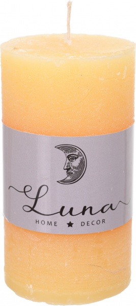 Свічка Рустік циліндр жовтий C5510-121 Luna