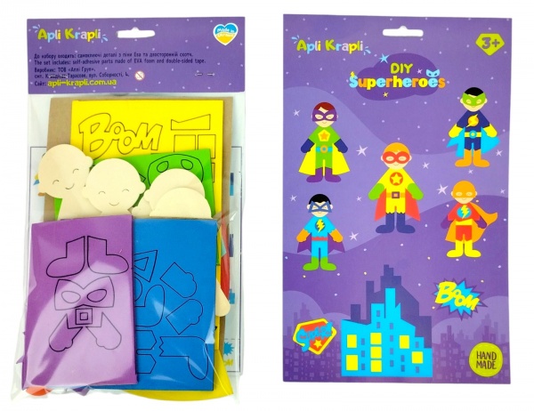 Набор для творчества Apli Krapli 3D-аппликация Супер Герои 3D-09