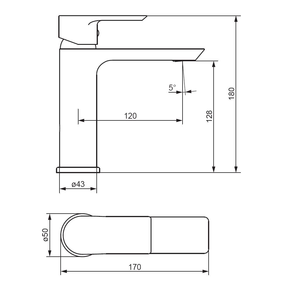 Смеситель для умывальника AM.PM Apollo 470210000