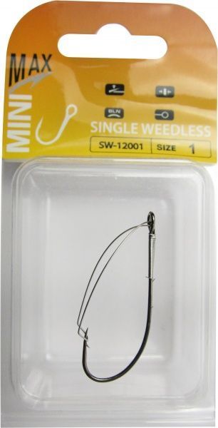 Гачок MiniMax Single Weedless №1 10 шт. SW-12001-1