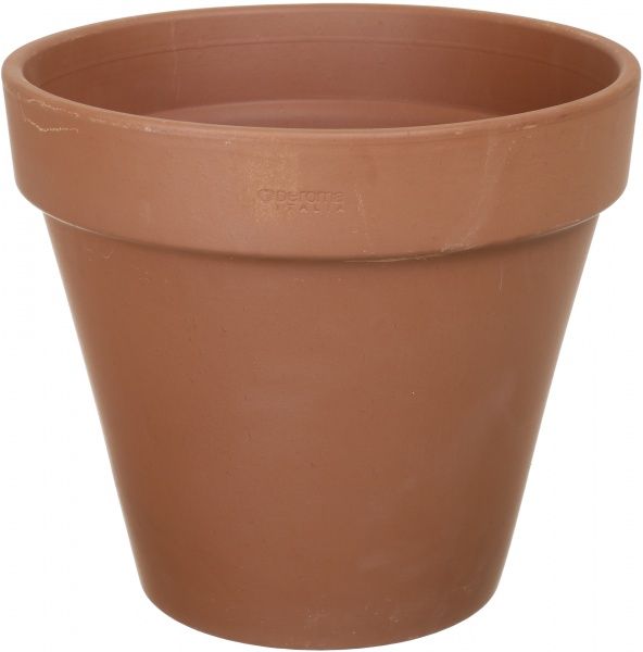 Горщик керамічний DEROMA гладкий котто 39х34х22,1 сс круглий коричневий 