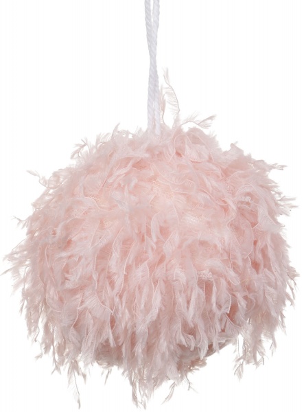 Куля новорічна Shunda пінопластиковий 100 мм рожевий SDA212910PK