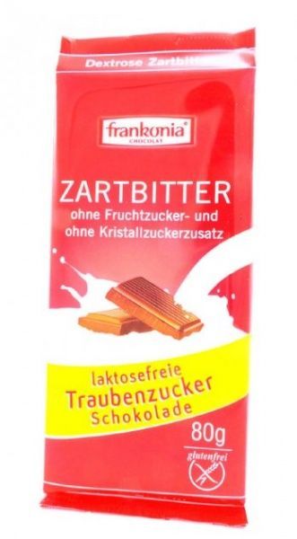 Шоколад Frankonia Zartbitter Черный без лактозы с декстрозой 80 г