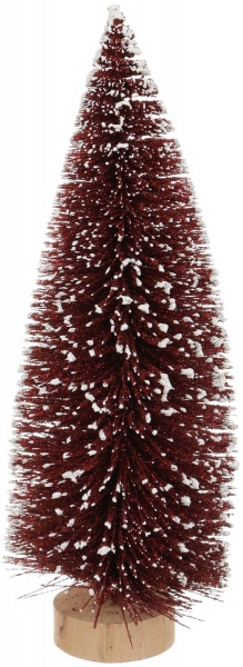 Елка декоративная настольная красная 11x30 см