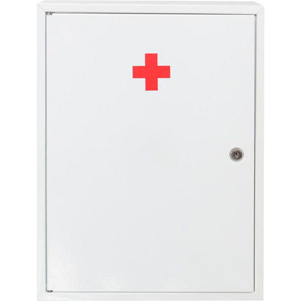 Металлический шкаф медицинский Галиндустрия 02 с двумя полочками 