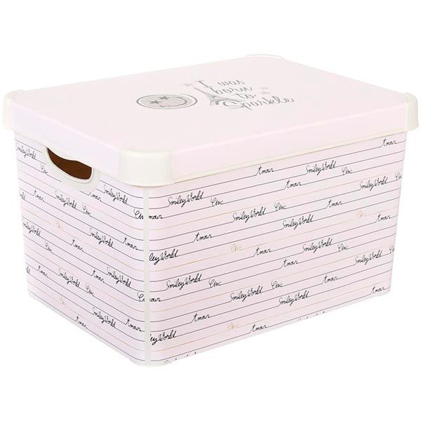Ящик для хранения Smiley World L рожевий 230x400x300 мм