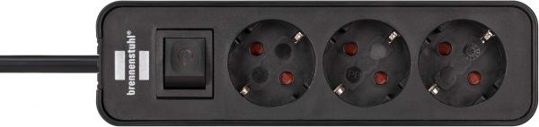 Подовжувач Brennenstuhl Ecolor H05VV-F 3G1.5 black із заземленням 3 гн. чорний 1,5 м 1153230000 