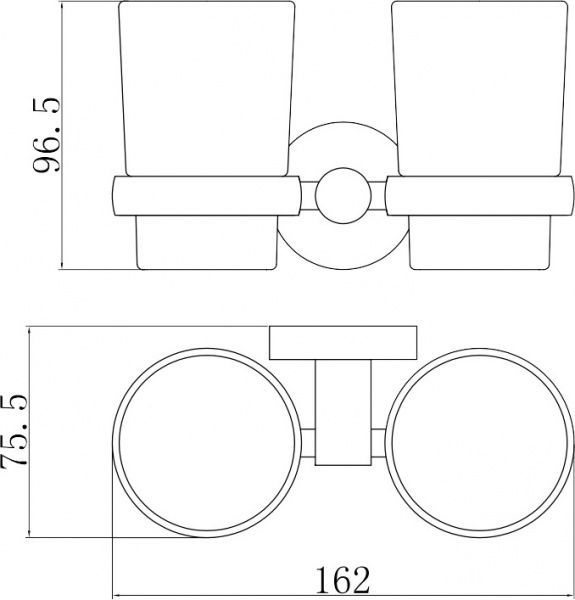 Стакан для зубных щеток Gloria АР0002603