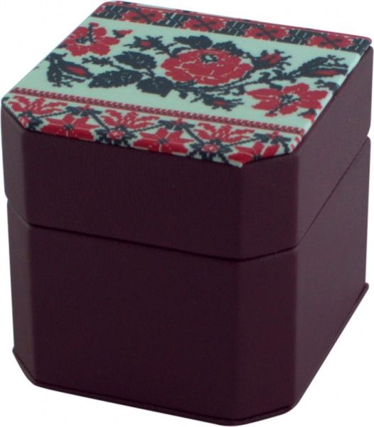 Скринька для прикрас Аглая 100х110х50 мм бордо\слонова кістка