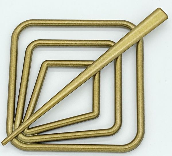 Заколка Квадрат 85х85 мм антик темный В0001-6 MISLT