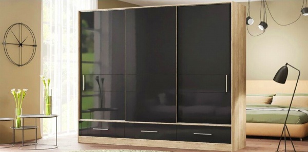 Шафа-купе Grace MatroLuxe ДСП 2400x600x2200 мм двері скло