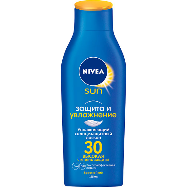 Лосьйон сонцезахисний Nivea Захист та зволоження SPF 30 125 мл