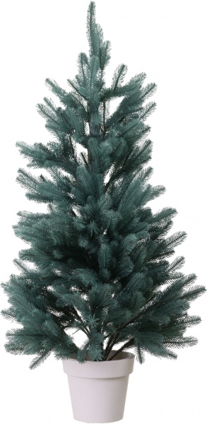 Искусственная елкаЛапландская 1,1 м голубая в горшке голубой 