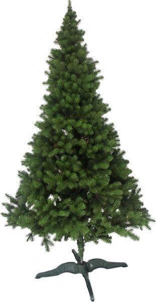 Елка искусственная с шишками 2,1 м 6408 светло-зеленый 