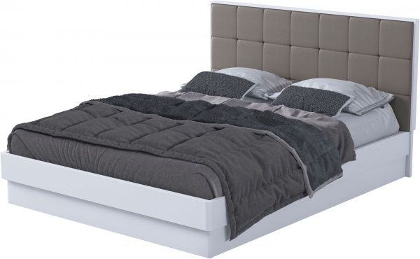 Кровать с подъемным механизмом Aqua Rodos Astrid ASTBED-LIFT-1600-white-grey 160x200 см белый матовый 