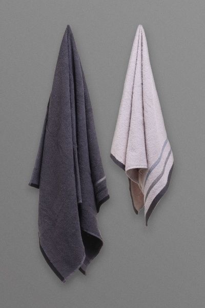 Набір рушників Modern 2 шт. світло-сірий/ світло-коричневий 