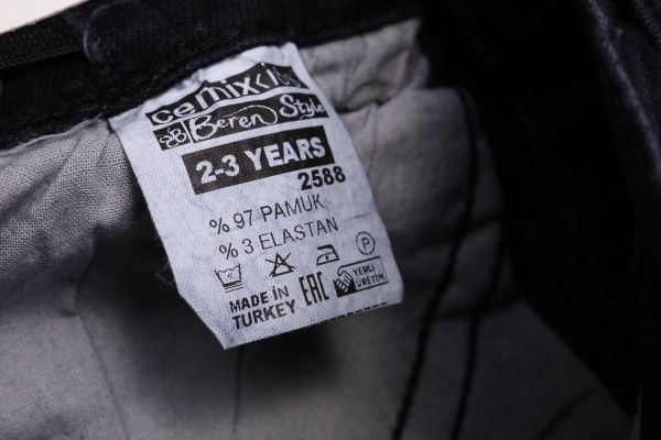 Джинсы Beren Style для девочек 6055 р.110 черный с серым 