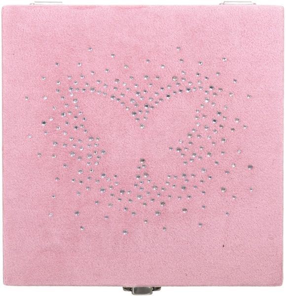 Сундучок Бабочка пудровый 16x16x8 см