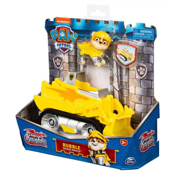 Іграшка Spin Master Щенячий патруль Рятівний автомобіль де-люкс з водієм Кремез (серія Лицарі) 1:12 SM16776/4606