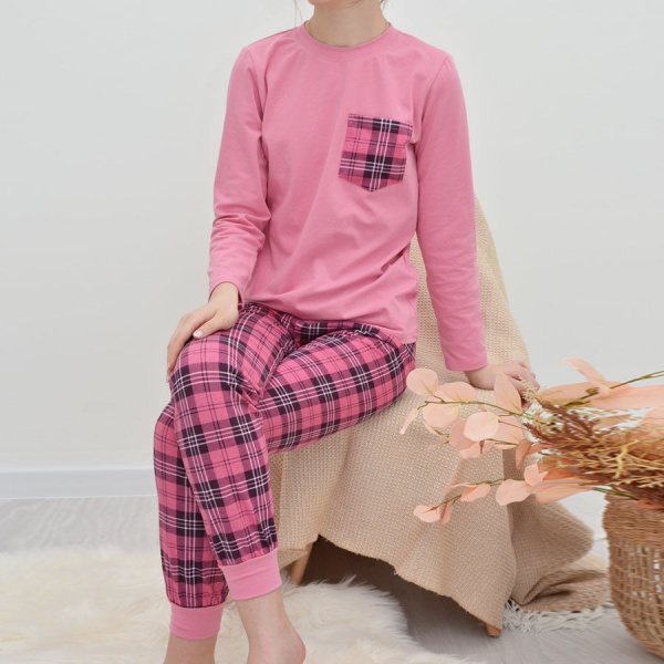 Піжама для дівчаток Blanka Клітинка р.134 рожевий 110210 