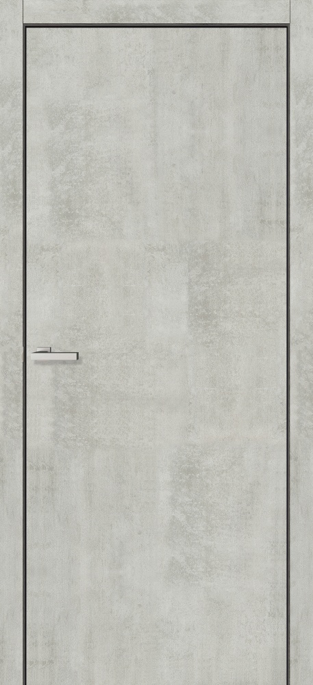 Дверное полотно ОМиС FLAT 01 B чорна кромка (с фрезеров. п/з 96/85) ПГ 800 мм цемент