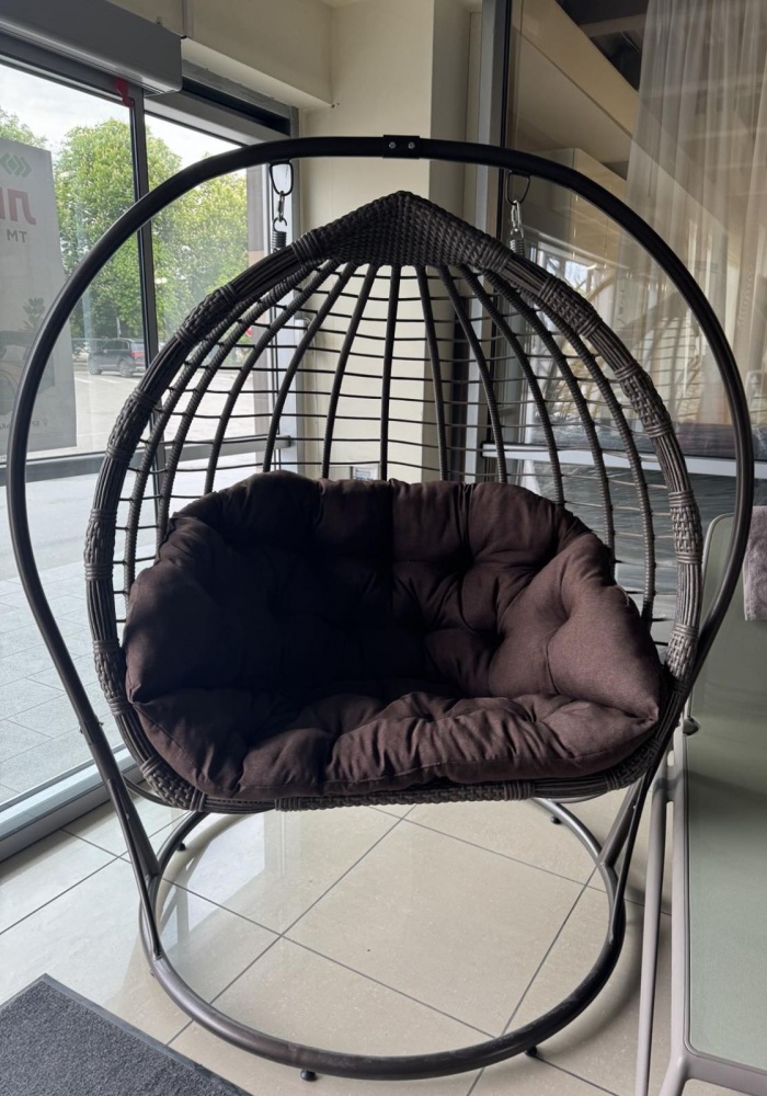 Кресло-кокон Rattwood двухместный миндаль 4174