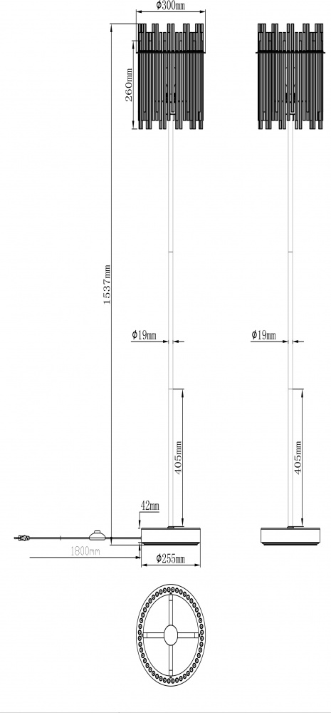 Торшер Sensio Broadway 40 Вт E27 чорний ALB-F00903-E