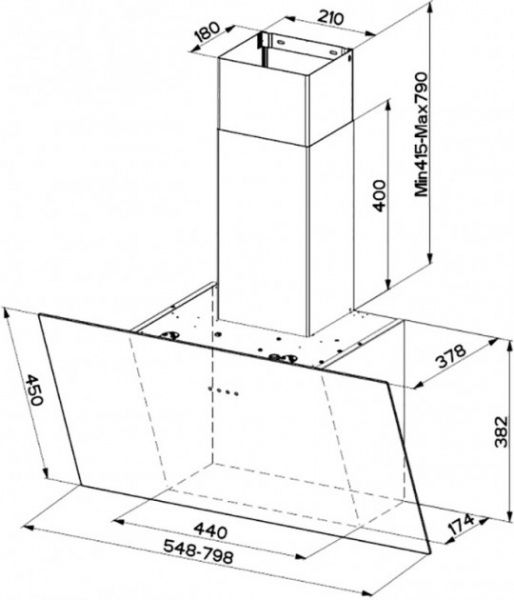 Вытяжка Faber TWEET EV8 LED BK A55