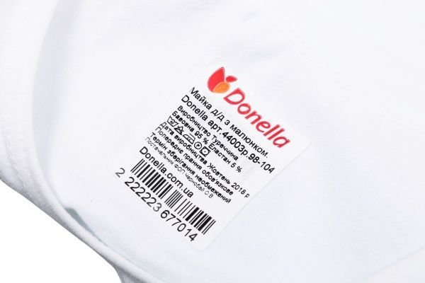 Майка Donella для девочки р.110-116 белый 44003 