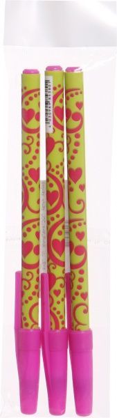 Набор ручек шариковых Centrum Hearts 3 шт. 85380-3 